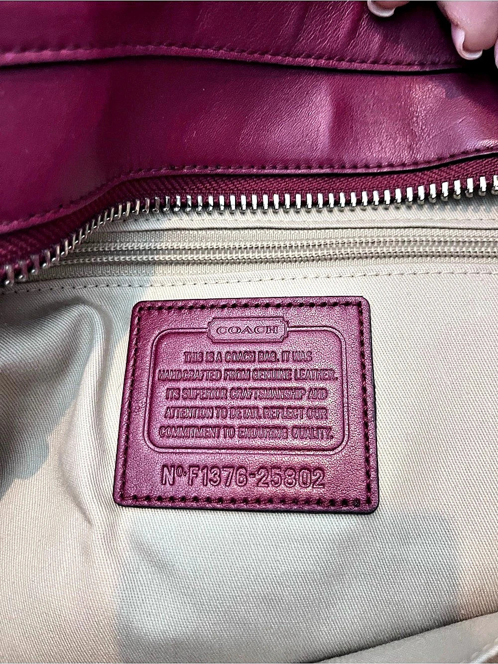 Coach Legacy Leather two tone tote - Picture 5 of 5